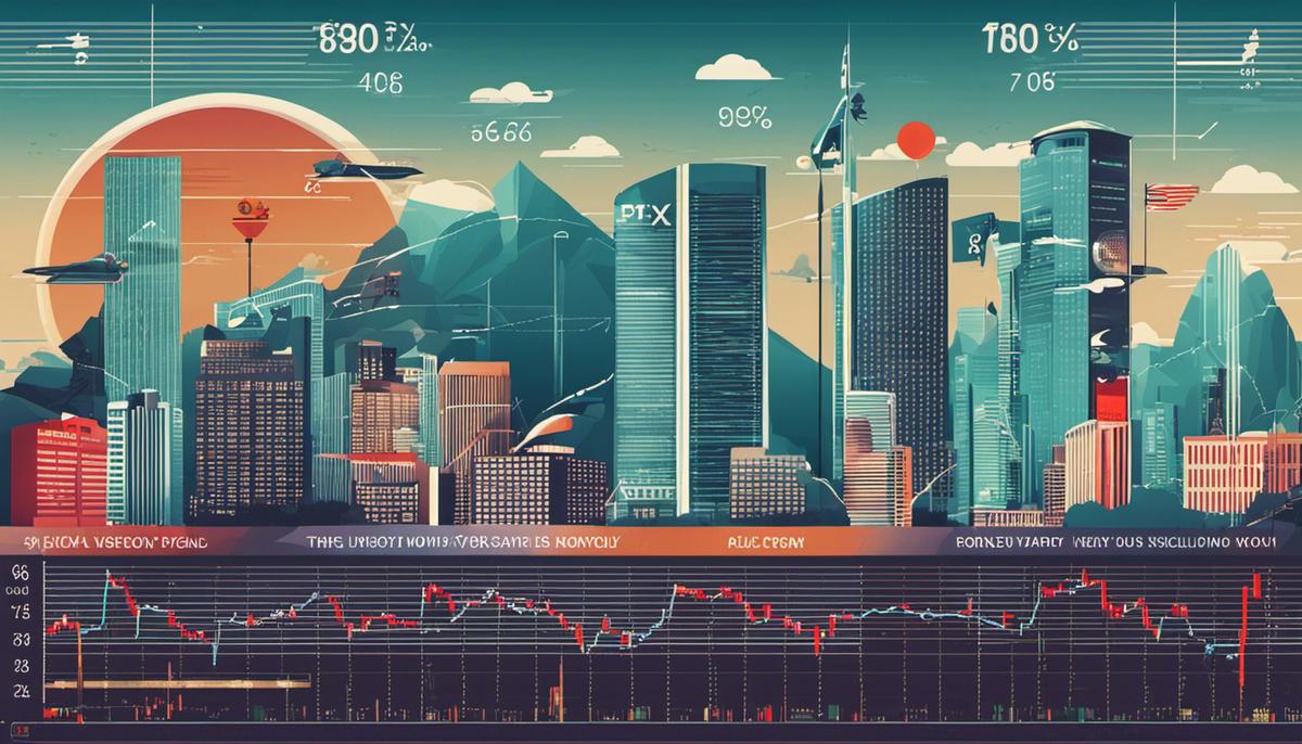 Illustration describing forex trading signals in a visually appealing way for someone that is visually impaired
